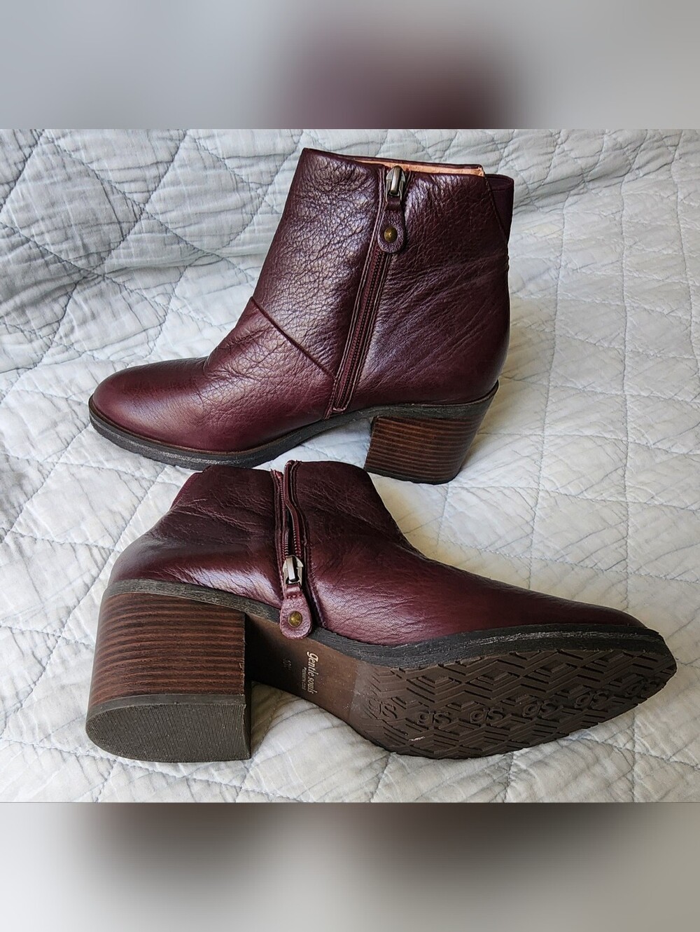 Gentle Souls Leather Ankle Booties, Blane